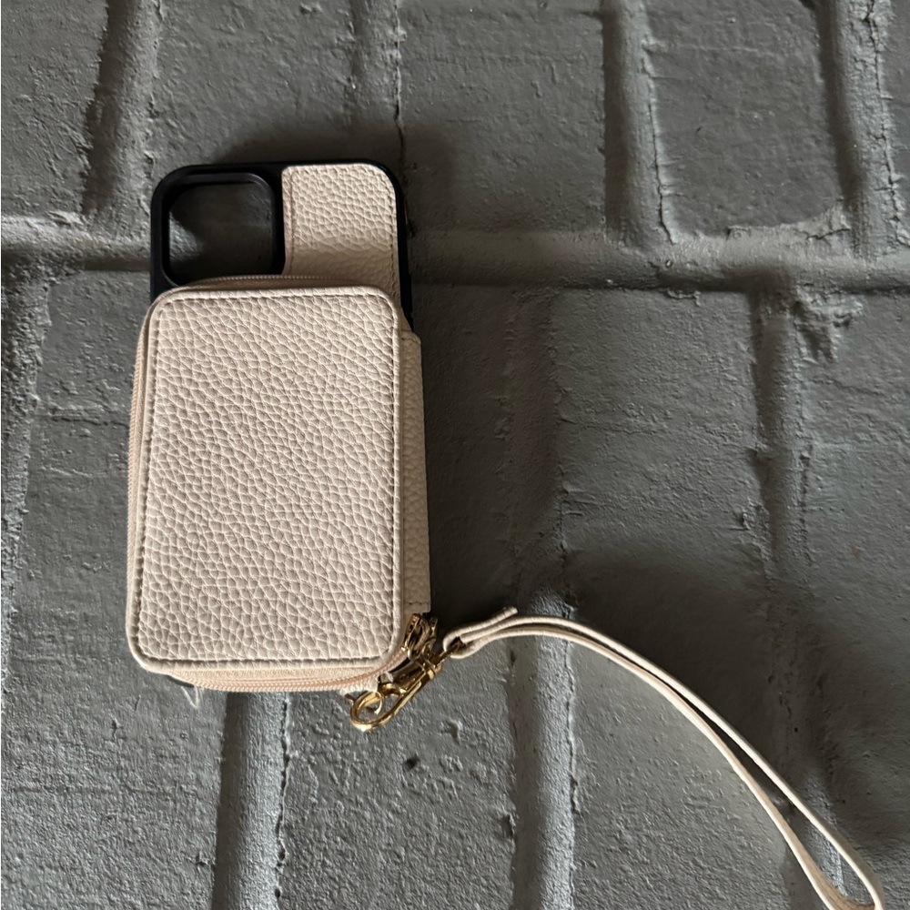 iPhone 13 wristlet phone case with card holder.
